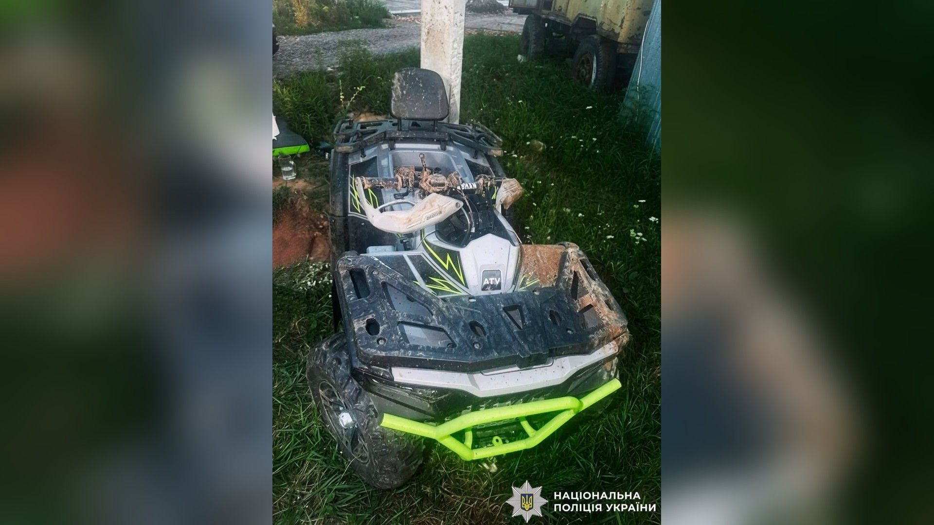 Місце смертельної аварії у селі Петропавлівська Борщагівка Бучанського району, де 15-річна дівчина загинула за кермом квадроцикла