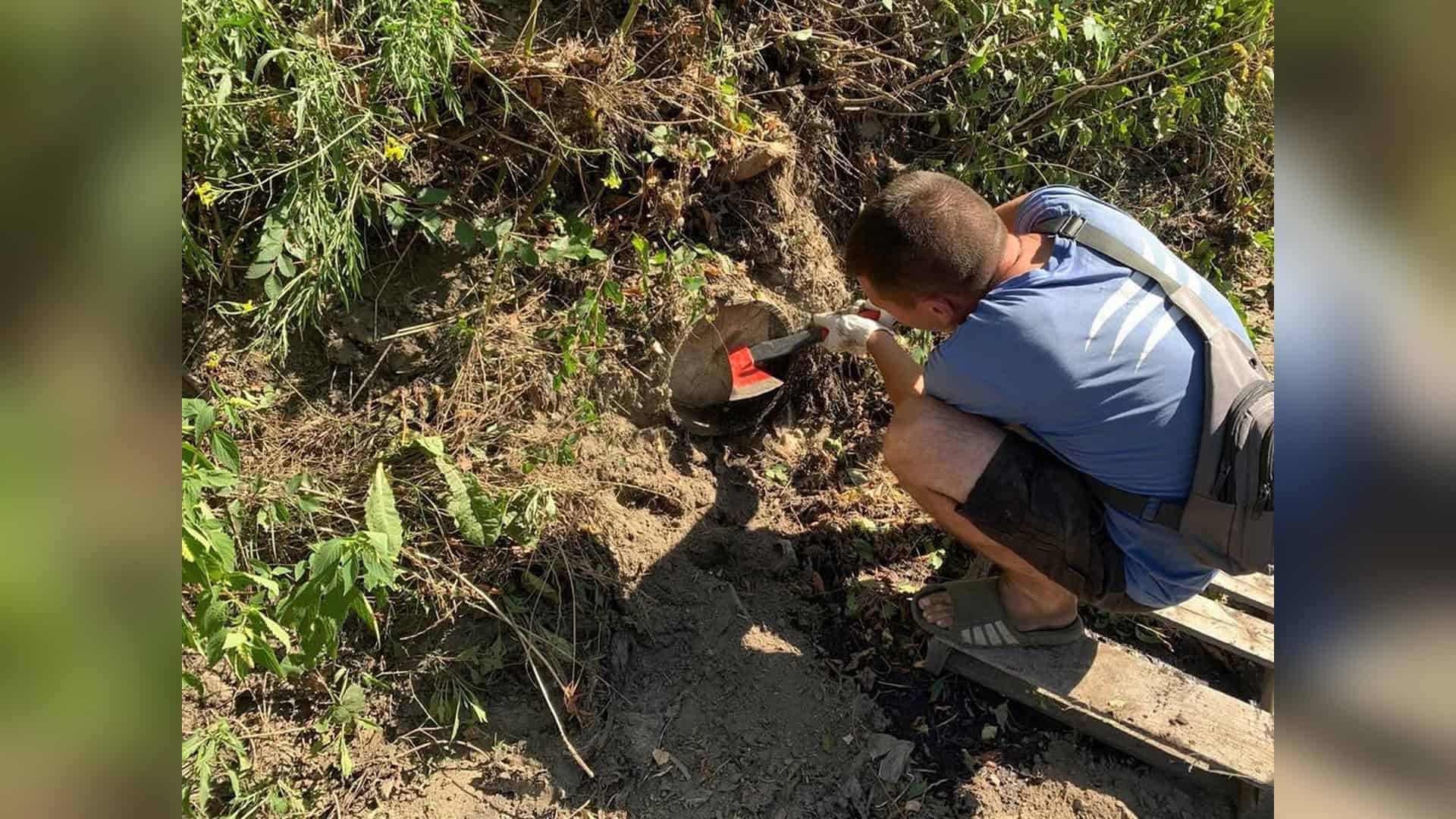 Фахівці КП «Плесо» виявили на прибережній захисній смузі річки Либідь у Голосіївському районі речовину, схожу на мастильний матеріал, — орієнтовна пло