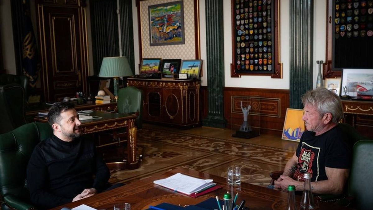 Президент Зеленський та актор Шон Пенн на зустрічі у Києві 16 березня 2026 року