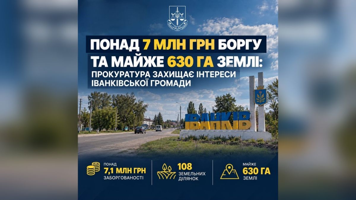 Вишгородська окружна прокуратура вимагає повернути Іванківській громаді 630 га землі через суди Київщини