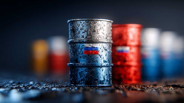 Графічне зображення бочок з російською нафтою