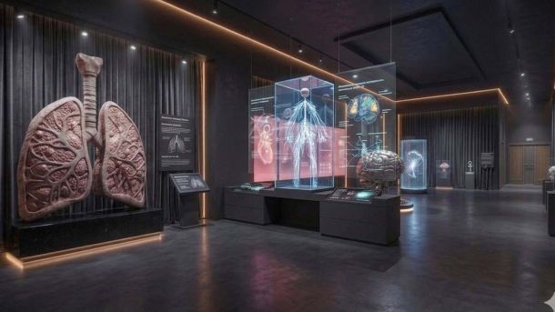 Триметрове серце і VR: у Києві відкриють «Тіло людини» Експозиція виставки «Тіло людини» у Києві: гігантські моделі легень і голографічна проєкція нервової системи