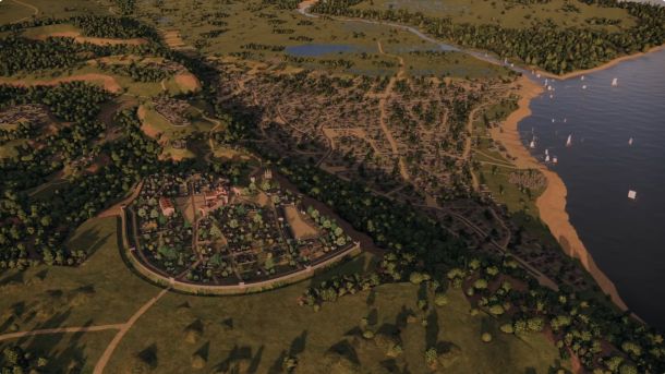 3D-реконструкція середньовічного Києва часів Русі — вид з висоти пташиного польоту