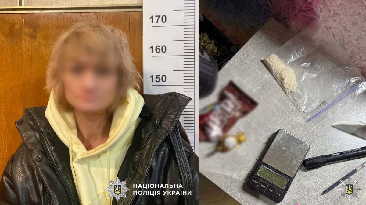 Підозрювана із заблюреним обличчям
