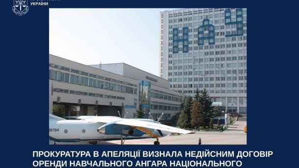 Навчальний ангар Київського авіаційного інституту у Солом'янському районі площею 191 кв.м повернули університету за рішенням апеляційного суду