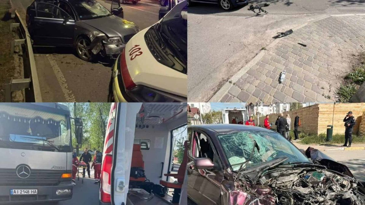 Понад 100 ДТП на Київщині за тиждень: двоє загиблих, 10 травмованих