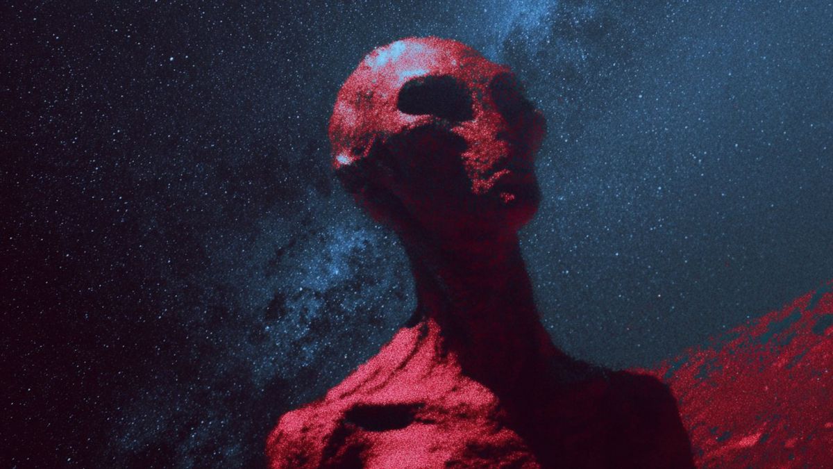 Стилізоване зображення ШІ-істоти на тлі зоряного неба — ілюстрація до матеріалу про Claude Mythos