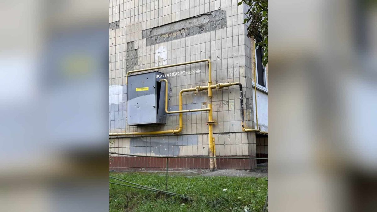 Будинок на вулиці Полярній, 6Б в Оболонському р-ні, де 150 квартир залишились без газу після падіння безпілотника
