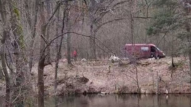 Територія біля озера Горащиха у Пущі-Водиці, де комунальники демонтували безкоштовні альтанки для відпочинку