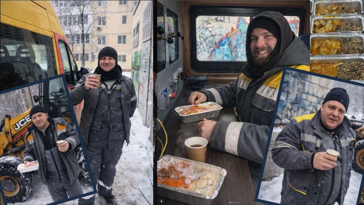 Box Catering годує енергетиків ДТЕК: обіди доставляють просто на місця аварійних робіт Працівники ДТЕК із гарячими обідами та кавою від компанії Box Catering