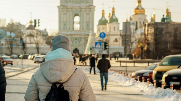 Софійський собор та дзвіниця Національного заповідника Софія Київська на Софіївській площі у Києві