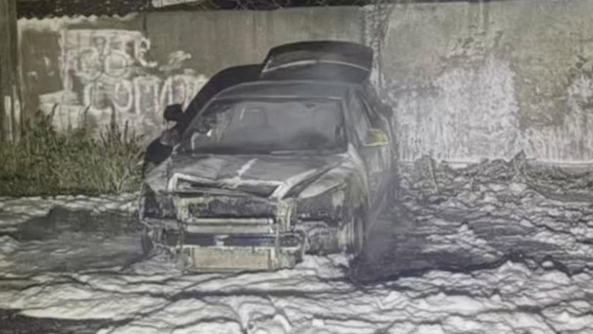 Спалене авто ЗСУ вночі