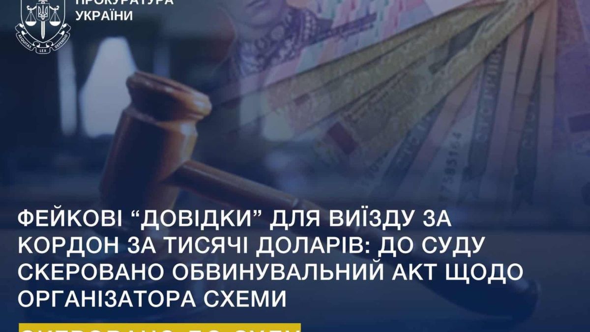 Фейкові довідки для виїзду за кордон: організатора схеми передали до суду
