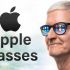 Ілюстрація концепту розумних окулярів Apple Glasses: чоловік в окулярах з іконками застосунків на лінзах
