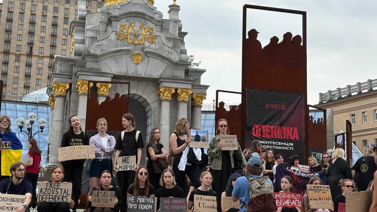 У Києві вшанували третю річницю теракту в Оленівці: акція пам’яті загиблих військовополонених