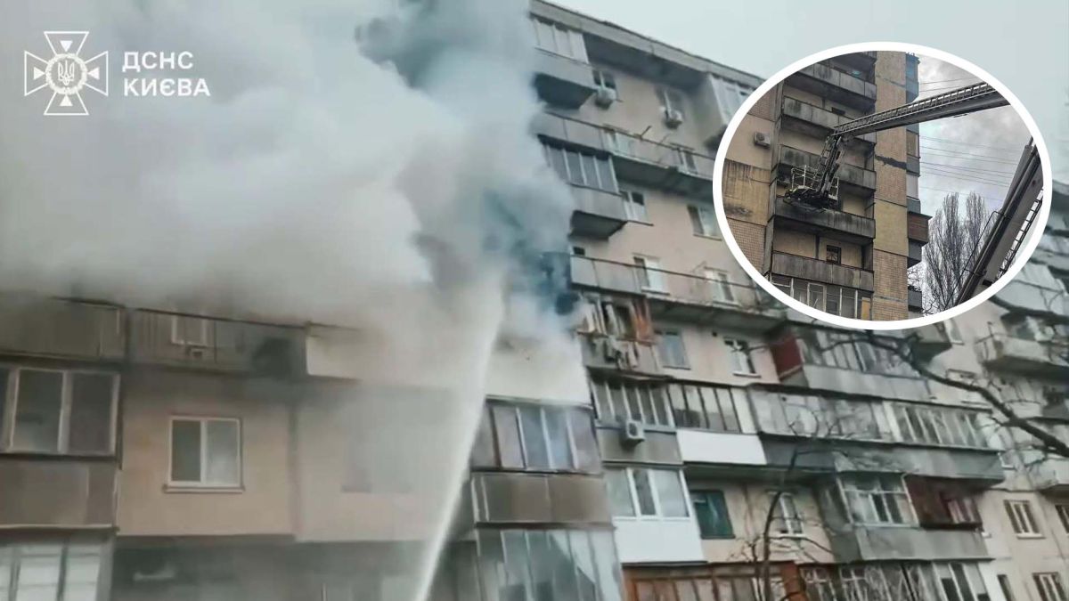 Пожежа в житловому будинку на проспекті Європейського Союзу: врятували 12 осіб Із квартири на четвертому поверсі багатоповерхівки виходить густий дим