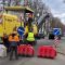 Ремонтні роботи на автомобільній дорозі Київської області, дорожня техніка та тимчасові знаки
