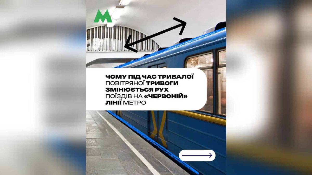 Метро може пропускати висадку на «червоній» лінії під час тривоги Платформа київського метро під час повітряної тривоги — пасажири очікують поїзда на «червоній» лінії