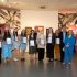 Учасники заходу на честь 90-річчя Івана Марчука у Музеї Києва: переможці з грамотами на тлі виставкової експозиції