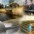 Головні новини Києва | Kyiv.News Колаж про селище Водогін: споруди Дніпровської водопровідної станції, труби, працівники та очисні басейни