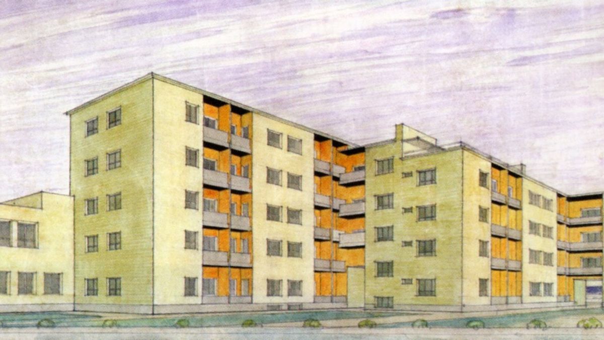 Архітектурний проєкт житлового будинку кооперативу Роліт на вулиці Трьохсвятительській у Києві, 1931 рік