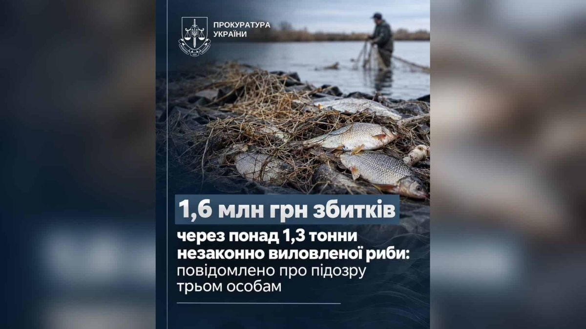 Трьох осіб підозрюють у незаконному вилові 1,3 т риби на Київському водосховищі Незаконний вилов риби на Київському водосховищі — трьом підозрюваним повідомлено про підозру