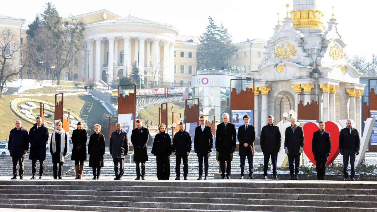 Лідери саміту «Підтримай Україну» на Майдані Незалежності України