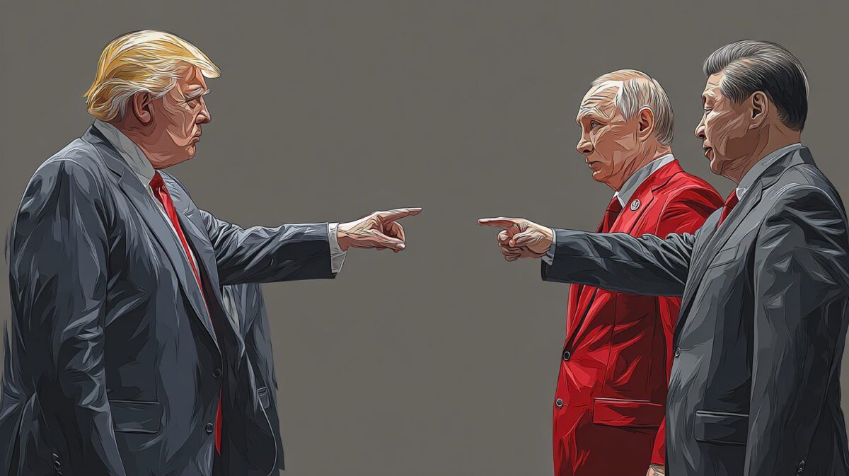 Дональд Трамп, Володимир Путін і Сі Цзіньпін