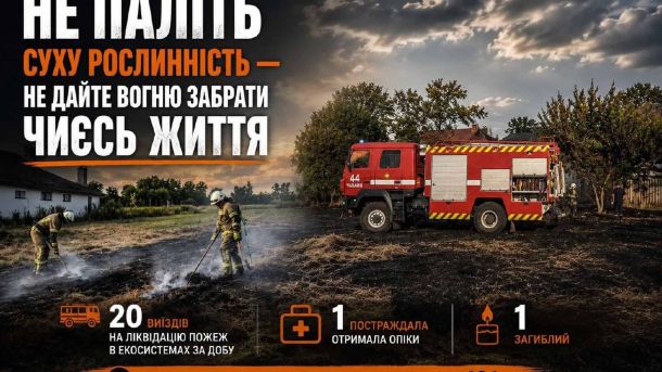 Медики швидкої Києва відпрацювали роботу з апаратами ШВЛ Пожежа в екосистемі на Київщині: рятувальники ліквідують горіння сухої трави, за добу — 20 виїздів, один загиблий