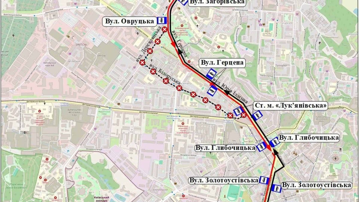Тролейбуси №23, 28 і 31 у Києві змінять маршрути з 1 по 24 серпня через реконструкцію на вулиці Деревлянській