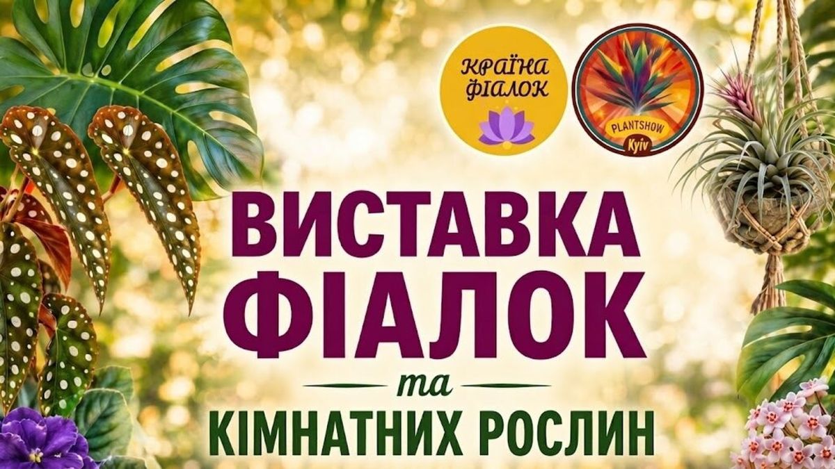 У Києві відкриється безкоштовна виставка фіалок та екзотики Афіша виставки фіалок і кімнатних рослин у Києві — сорти фіалок, бегонії, сукуленти й екзотичні рослини, вхід безкоштовний.