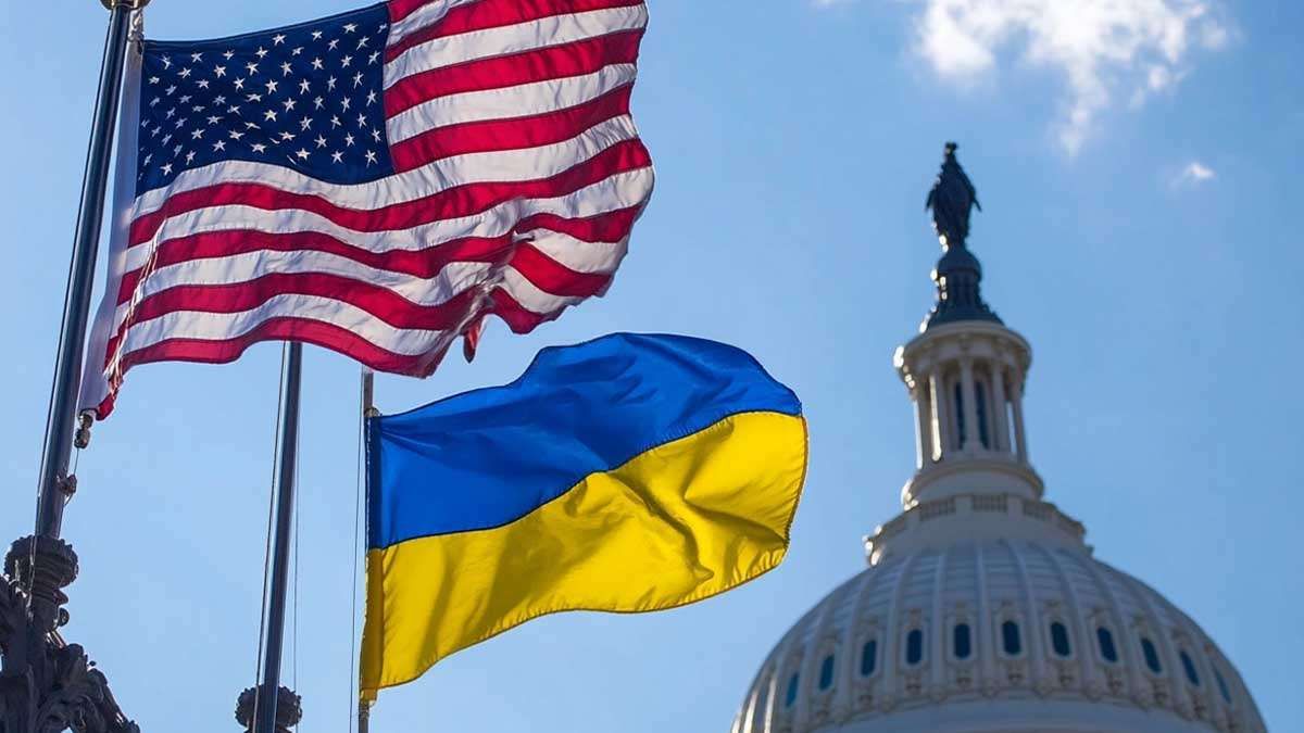 прапор США та України