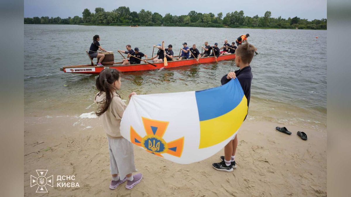 Київські рятувальники з команди «Київ незламні» взяли участь у спортивно-реабілітаційному заході «Dragon Boat Veterans Kyiv – 2026» на затоці Дніпра т