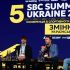 Учасники панельної дискусії на сцені SBC Summit Ukraine 2026, конференції зі спортивного маркетингу в Києві