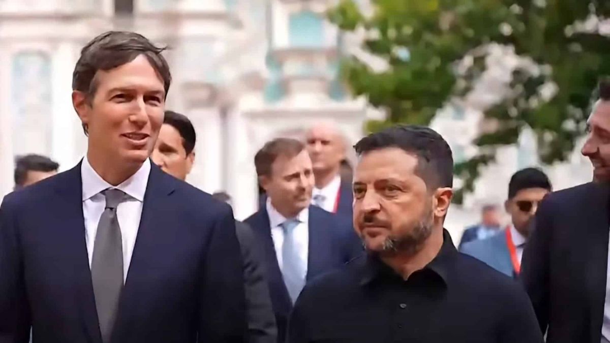 Джаред Кушнер і Володимир Зеленський під час спільного відвідування Софії Київської американською делегацією